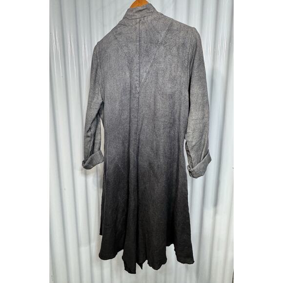 Cynthia Ashby Moraine Linen Jacket In Gradient Gray And Black Women’s Small. - Picture 2 of 9